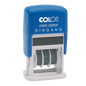 9004362302186 - COLOP Datumstempel mit Text Eingang Mini-Dater S 160 L selbstfärbend blau rot 9004362302186 - COLOP Datumstempel mit Text Eingang Mini-Dater S 160 L selbstfärbend blau rot