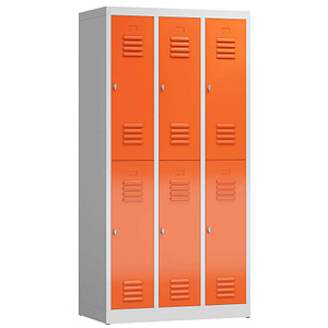 4061815856530 - Spind ClassiX feuerrot lichtgrau X-520234 6 Schließfächer 870 x 500 x 1800 cm 4061815856530 LÜLLMANN 4061815856530 - Spind ClassiX feuerrot lichtgrau X-520234 6 Schließfächer 870 x 500 x 1800 cm 4061815856530 LÜLLMANN