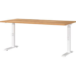 4005949791183 - Schreibtisch DOWNEY 7911-242 manuell höhenverstellbar 68-91cm (H) 160cmx80cm (BxT) rechteckig navarra-eiche Weiß 400594979 4005949791183 - Schreibtisch DOWNEY 7911-242 manuell höhenverstellbar 68-91cm (H) 160cmx80cm (BxT) rechteckig navarra-eiche Weiß 400594979