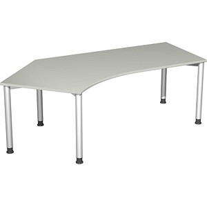4038933415987 - Speed Office Schreibtisch Freiform Hellgrau 2166 (B) x 1130 (T) x 800 (H) mm MFC (Melaminbeschichtete Spanplatte) 4038933415987 - Speed Office Schreibtisch Freiform Hellgrau 2166 (B) x 1130 (T) x 800 (H) mm MFC (Melaminbeschichtete Spanplatte)