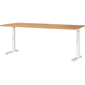 4005949791244 - Schreibtisch DOWNEY 7912-242 manuell höhenverstellbar 68-91cm (H) 180cmx80cm (BxT) rechteckig navarra-eiche Weiß 400594979 4005949791244 - Schreibtisch DOWNEY 7912-242 manuell höhenverstellbar 68-91cm (H) 180cmx80cm (BxT) rechteckig navarra-eiche Weiß 400594979