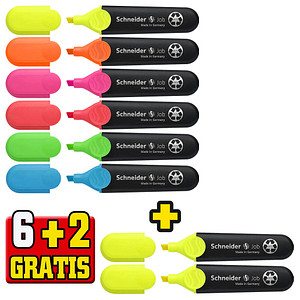 4004675178602 - Textmarker Job 115068 Etui 8-farbig sortiert 1-5mm Keilspitze 4004675178602 Schneider 4004675178602 - Textmarker Job 115068 Etui 8-farbig sortiert 1-5mm Keilspitze 4004675178602 Schneider