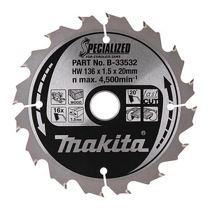 0088381422420 - B-33532 SPECIALIZED Kreissägeblatt 1360 mm 16 Zähne 0088381422420 Makita