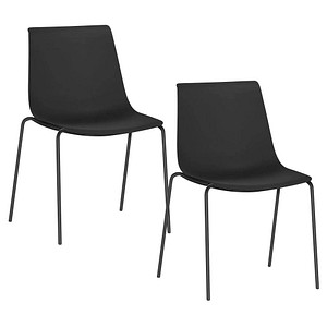 2 interstuhl SHUFFLEis1 Besucherstühle schwarz günstig