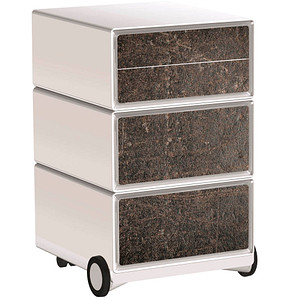 PAPERFLOW easyBox Industrial Rollcontainer weiß, bunt 61854 4 Auszüge 39,0 x 43,6 x 64,2 cm