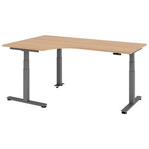 4032062307076 - HAMMERBACHER VXDSM82 elektrisch höhenverstellbarer Schreibtisch eiche L-Form T-Fuß-Gestell grau 2000 x 1200 cm 4032062307076 - HAMMERBACHER VXDSM82 elektrisch höhenverstellbarer Schreibtisch eiche L-Form T-Fuß-Gestell grau 2000 x 1200 cm