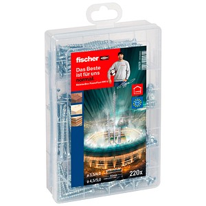 4048962445312 - fischer Holzbauschrauben-Sortiment Meisterbox - PowerFast II SK TG VG TX 562929 35 4 45 5 mm x 16 30 40 60 mm 222 St