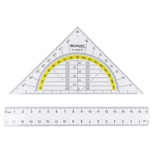 WESTCOTT Geometrie-/Zeichenset transparent