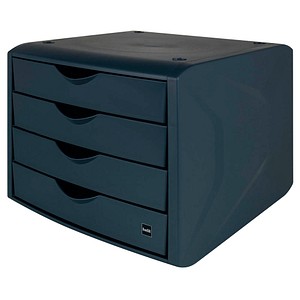 4012086022926 - Schubladenbox mit 4 Schubladen The Green Chameleon A4 Kunststoff Blau 215 x 265 x 332 mm