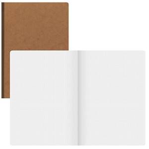 plus Brunnen A6 Notizbuch Geschäftsbuch braun FACT 96 Blatt DOT 104366370