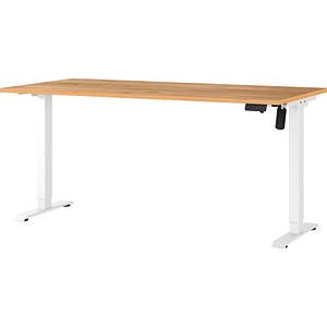 4005949802674 - GERMANIA Boras höhenverstellbarer Schreibtisch navarra-eiche rechteckig T-Fuß-Gestell weiß 1600 x 800 cm 4005949802674 - GERMANIA Boras höhenverstellbarer Schreibtisch navarra-eiche rechteckig T-Fuß-Gestell weiß 1600 x 800 cm