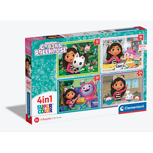 8005125215249 - Gabbys Dollhouse 4 in 1 Puzzle 12 - 24 Teile 8005125215249 Clementoni 8005125215249 - Gabbys Dollhouse 4 in 1 Puzzle 12 - 24 Teile 8005125215249 Clementoni