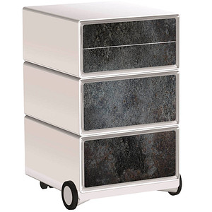 PAPERFLOW easyBox Industrial Rollcontainer weiß, bunt 62556 4 Auszüge 39,0 x 43,6 x 64,2 cm