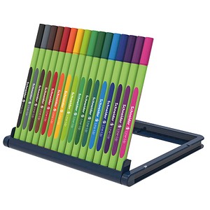 4004675109156 - Fineliner 04 mm schwarz grau braun hellbraun rot orange gelb apfelgrün hellgrün grün tannengrün he