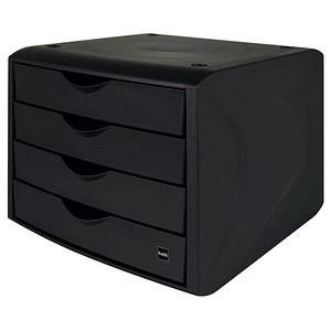 4012086022957 - Schubladenbox mit 4 Schubladen The Green Chameleon A4 Kunststoff Schwarz 265 x 332 x 215 cm