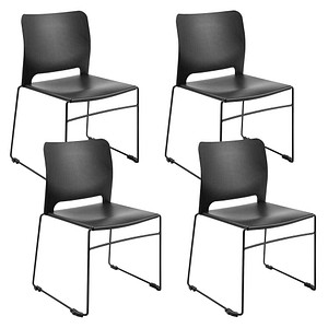 Topstar Besucherstühle Visit Lite RE100SS schwarz Kunststoff, 4 St.