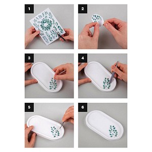 4006166937668 - Dekoartikel Transfer-Sticker Rub on Botanical Flowers mehrfarbig