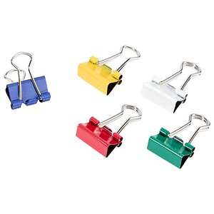 4040881856088 - 12 Foldbackklammern farbsortiert 15 cm