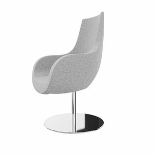 4260761571119 - Besuchersessel Pirum hellgrau chrome Stoff 4260761571119 - Besuchersessel Pirum hellgrau chrome Stoff