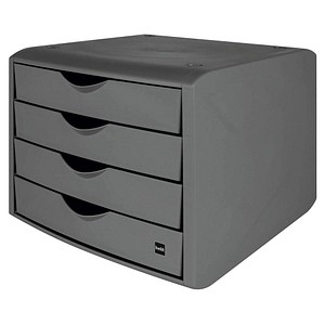 4012086022940 - Schubladenbox The Green Chameleon 4 Schübe mit Auszugssperre Format A4 stapelbar lichtgrau