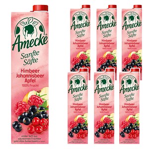 Amecke Sanfte Säfte Himbeere Johannisbeere Apfel Fruchtsaftkonzentrat 6x 1,0 l