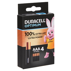 4 DURACELL Batterien Optimum Micro AAA 1,5 V