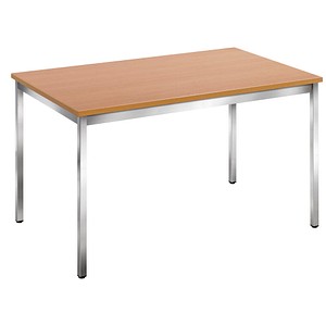 3700245512500 - Schreibtisch 25-T128RCH 65-130cm (H) 120x80cm (BxT) rechteckig buche   chrom 3700245512500 SODEMATUB