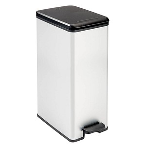 3253922340304 - Curver DECO Bin 240640 Mülleimer 40 l (B x H x T) 250 x 610 x 420 mm Silber Schwarz 1 St