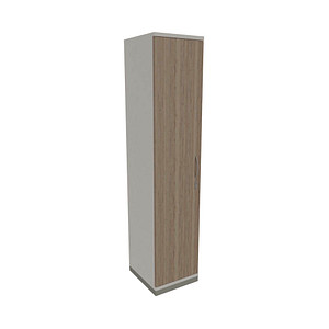 4260429763849 - fm Aktenschrank Sidney 4260429763849 weiß eiche natur 4 Fachböden 400 x 442 x 1869 cm