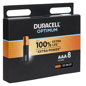8 DURACELL Batterien Optimum Micro AAA 1,5 V