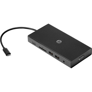 0195122255237 - Hp Travel usb-c Multi Port Hub Kabelgebunden usb 32 Gen 1 (31 Gen 1) Type-C Schwarz