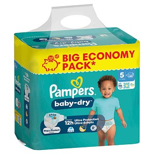Pampers® Windeln baby-dry™ BIG ECONOMY PACK  Gr. 5 (11-16 kg) für Babys und Kleinkinder, 62 St.