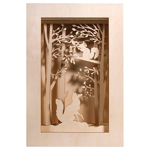 4006166021954 - Holzbausatz 3D-Motivrahmen Wald beige 4006166021954 - Holzbausatz 3D-Motivrahmen Wald beige