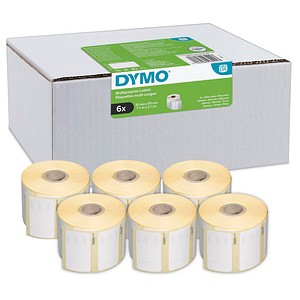 DYMO Etikettenrollen für Etikettendrucker S0722540 weiß, 57,0 x 32,0 mm, 6 x 1000 Etiketten