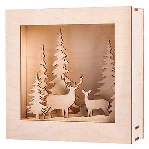 4006166023026 - Holzbausatz 3D-Motivrahmen Winterland beige 4006166023026 - Holzbausatz 3D-Motivrahmen Winterland beige