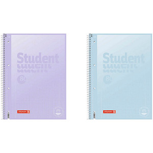 4061947103984 - Collegeblock 10-6732894 Student Pastell Lineatur 28   kariert mit Rand innen außen A4 90g blau violett 80 Blatt 40619471039 5 Block