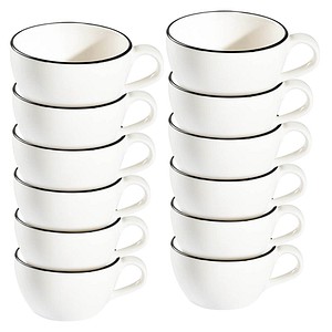 8680502090987 - 12 Cappuccinotasse Modest Black Alzar weiß 02 l 8680502090987 12 Stück 8680502090987 - 12 Cappuccinotasse Modest Black Alzar weiß 02 l 8680502090987 12 Stück