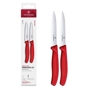 7613329191408 - 2 VICTORINOX Küchenmesser  Swiss Classic silber rot Klinge 100 cm