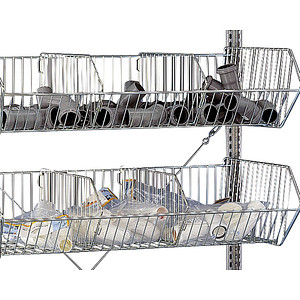 4004514208989 - SCHULTE Drahtgitterkorb-Steckregal verzinkt BxT 1000 x 500 mm mit 4 Körben Anbauregal Höhe 2000 mm 4004514208989 - SCHULTE Drahtgitterkorb-Steckregal verzinkt BxT 1000 x 500 mm mit 4 Körben Anbauregal Höhe 2000 mm