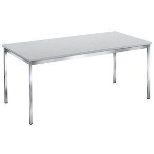 3700245512494 - Schreibtisch 25-T168RCG 65-130cm (H) 160x80cm (BxT) rechteckig grau chrom 3700245512494 SODEMATUB 3700245512494 - Schreibtisch 25-T168RCG 65-130cm (H) 160x80cm (BxT) rechteckig grau chrom 3700245512494 SODEMATUB