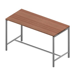 8056039559189 - Stehtisch Creo nussbaum rechteckig 4-Fuß-Gestell alu 1800 x 800 x 1070 cm