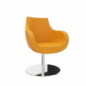 4260761571133 - Besuchersessel Pirum orange chrom Stoff 4260761571133 - Besuchersessel Pirum orange chrom Stoff