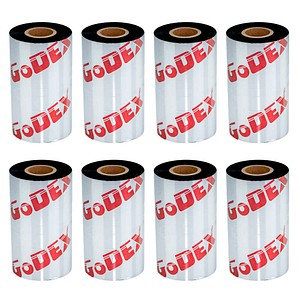 GoDEX GRS 945 schwarz Thermotransferbänder für Etikettendrucker, 8 Rollen