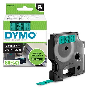 DYMO Schriftband D1 40919 S0720740, 9 mm schwarz auf grün