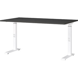 4005949790438 - Schreibtisch DOWNEY 7904-569 manuell höhenverstellbar 68-91cm (H) 140cmx80cm (BxT) rechteckig grafit Weiß 4005949790438 GE 4005949790438 - Schreibtisch DOWNEY 7904-569 manuell höhenverstellbar 68-91cm (H) 140cmx80cm (BxT) rechteckig grafit Weiß 4005949790438 GE