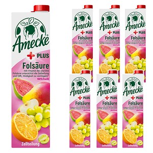Amecke + Folsäure Fruchtsaftkonzentrat 6x 1,0 l
