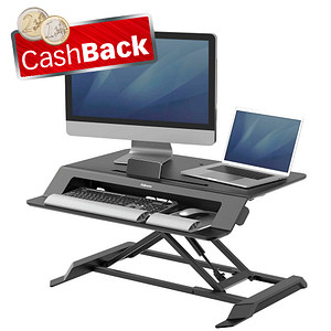 AKTION: Fellowes Monitorständer Lotus LT Sitz-Steh Workstation schwarz mit CashBack