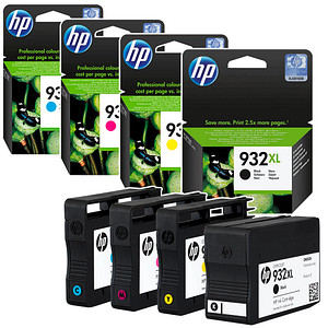 HP 932XL + 933XL (C2P42AE) schwarz, cyan, magenta, gelb Druckerpatronen, 4er-Set