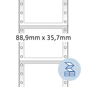 4008705081610 - HERMA Computeretiketten 889x357 mm 1-bahnig weiß Papier matt 2000 St - Weiß - Selbstklebendes Druckeretikett - Zellulose - Papier - Punktmatrix - Matte - PEFC