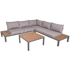 4041908127402 - Loungegruppe VALENTINA grau anthrazit Metall 4-teilig 4041908127402 Garden Pleasure